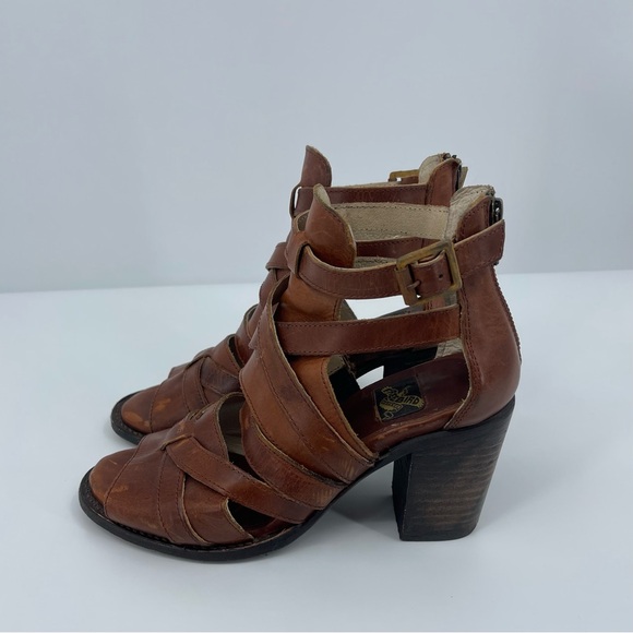 Freebird Claw Cognac Heeled Sandals Size 9 - Picture 5 of 10